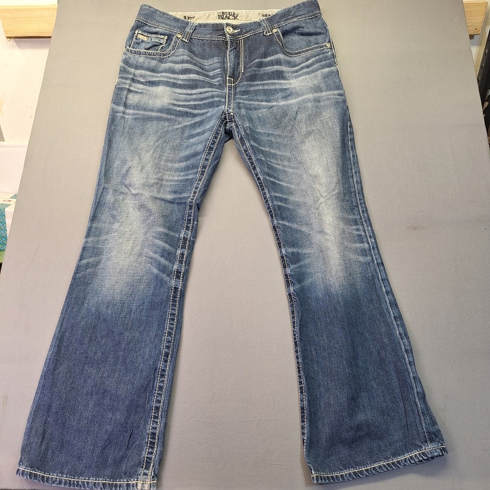Buckle Black Nine Fit Mens Straight Leg Jeans Blue Medium Wash 38x32 9 Fit